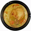 Ash Tray Resin Gold Foil Kiwi & Flora 120mm