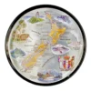 Bar Tray Silver Foil New Zealand Map